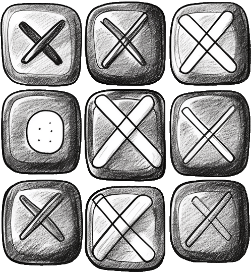 This is game logo pic of Tic-Tac-Toe game 